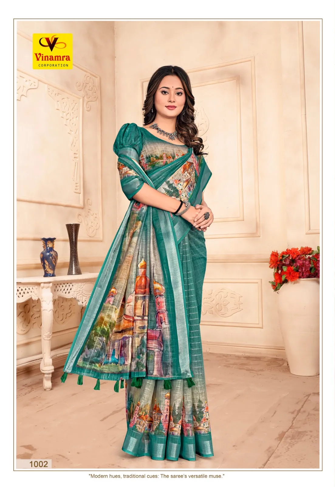 Buy Lilen Material Saree in Surat - Reseller Bazzar